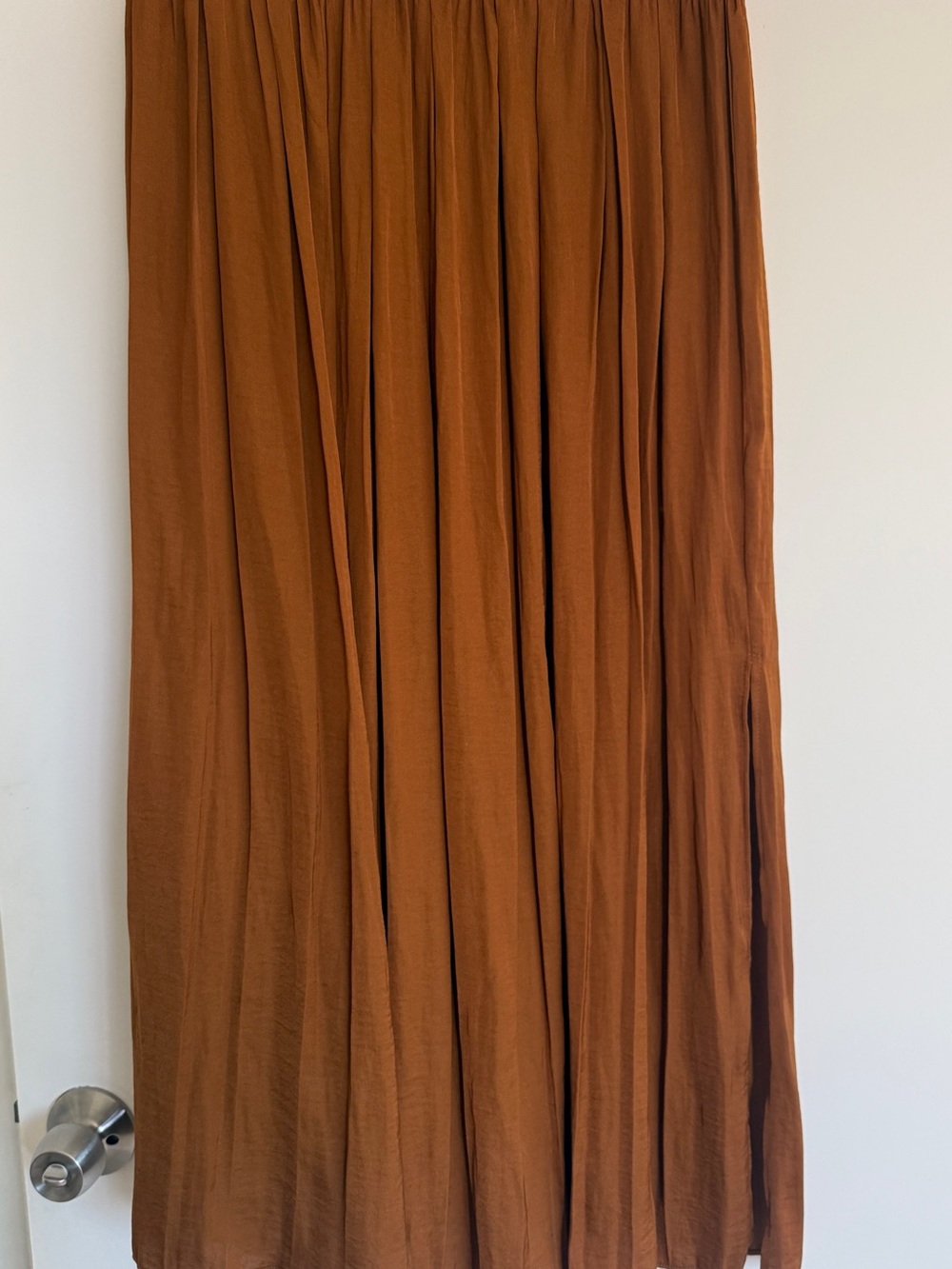 Topshop Rust Brown Maxi Skirt - Lightweight Flowing Style